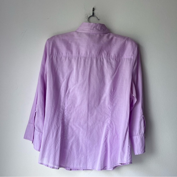 Mossimo 100% Cotton Women’s Shirt Blouse Top Lavender Sz L - Picture 2 of 4